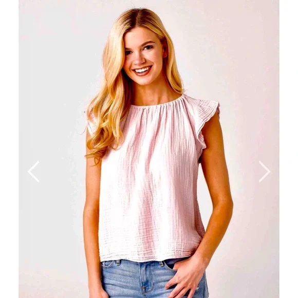 Velvet, Revolve brand peony pink Kaia top, Sz S - Picture 1 of 8